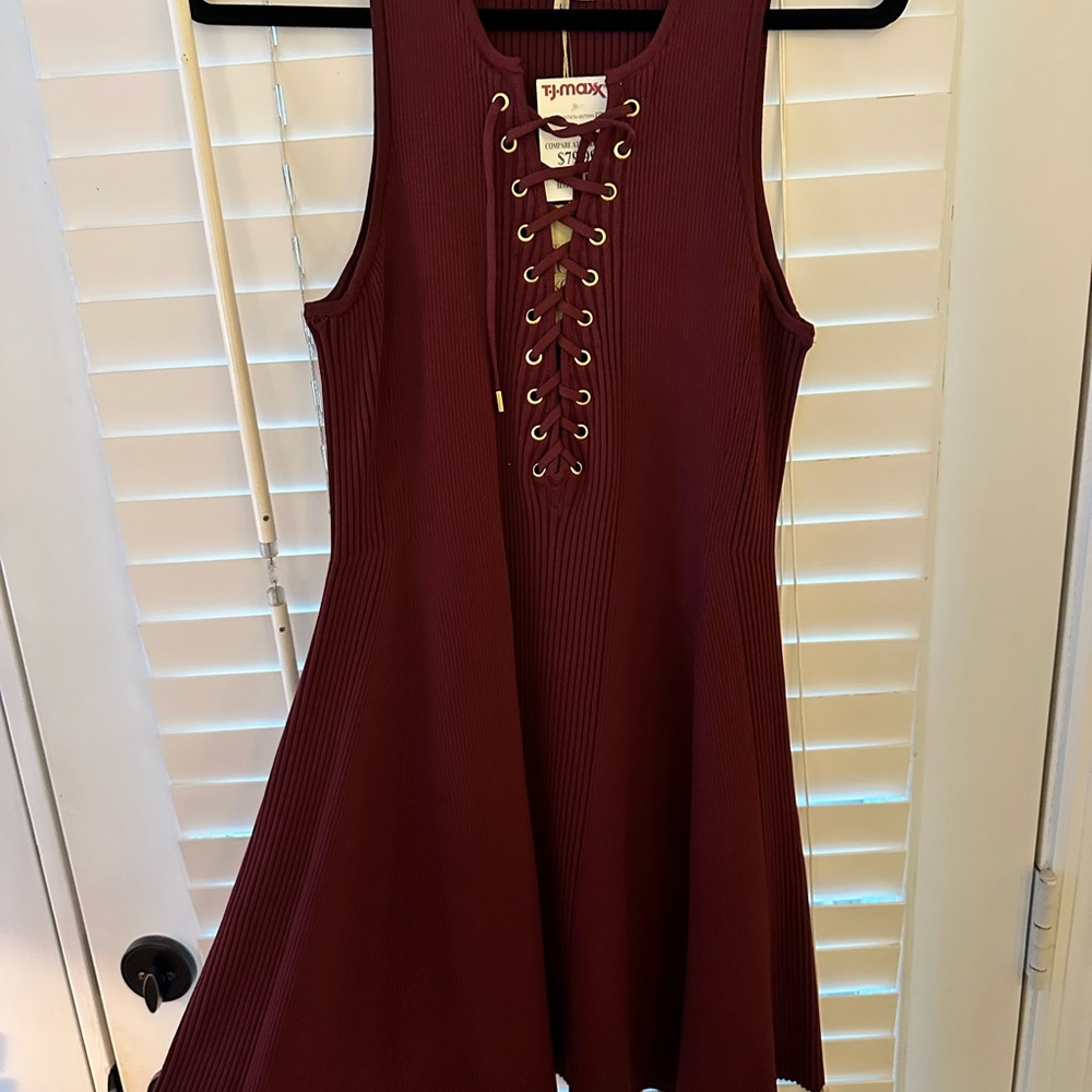 Red Halter A-Line Mini Dress